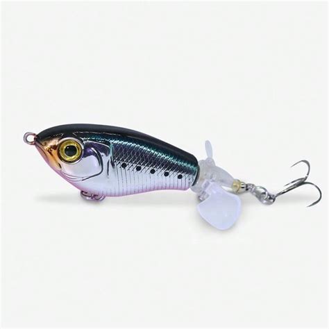 Double Propeller Pencil Rotating Tail Artificial Lure Topwater Walking