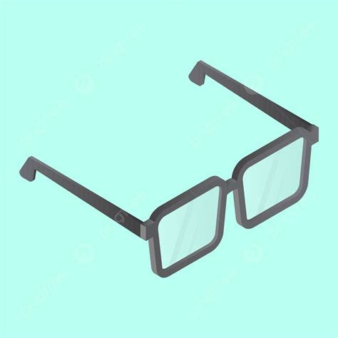 Isometric Eyeglasses On Green Background Isometric Eyewear Eye Vector Isometric Eyewear Eye