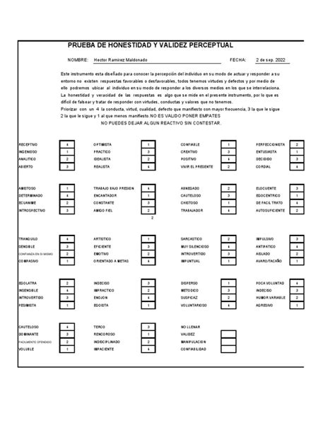 Prueba Psicometrica Ansam Pdf Sicología Ciencia Cognitiva