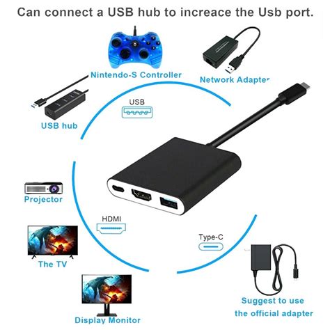 Type C Til Hdmi Adapter Usb 3 0 Hub Dock Konverter Grandado