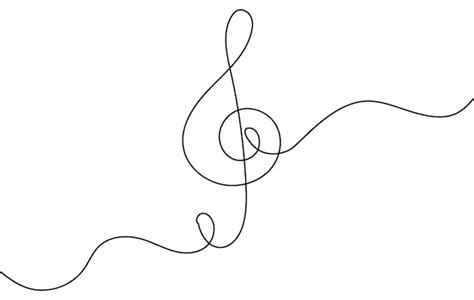 Premium Vector Continuous Music Line Art Note Vector Sketch