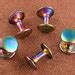 Rainbow Double Cap Rivets Sets Studs Metal Button Double Head Rivets