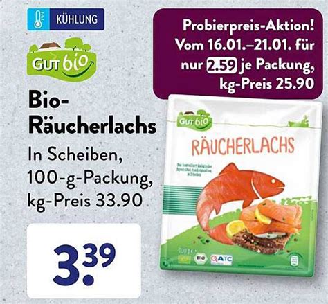 Bio räucherlachs Angebot bei ALDI sud