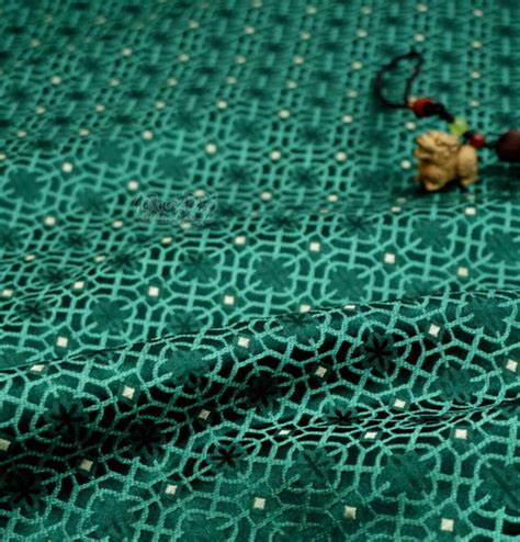 Dark Green Color Brocade Fabric Jacquard Fabric by the Yard - Etsy