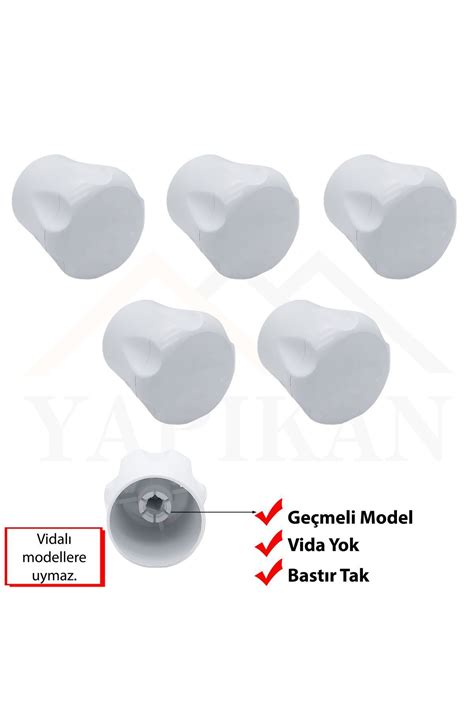 Yapıkan Geçmeli 5 ad Radyatör Vanası Başlığı Geçmeli Petek Vana