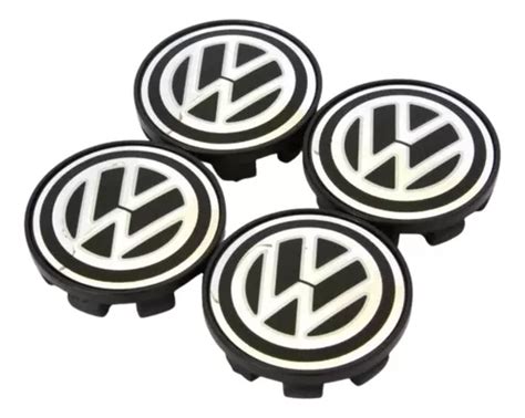 Kit Calotinha Centro De Roda Volkswagen 55mm 4 Peças Parcelamento