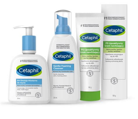 Zestaw Cetaphil EM Emulsja 236, Pianka i PS Krem (3499320013833) • Cena ...