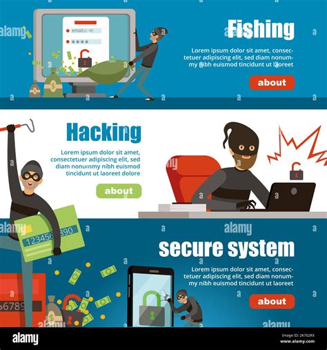 Hacker Cyber Criminals Hacker Digital Attacks Fishing Damaged