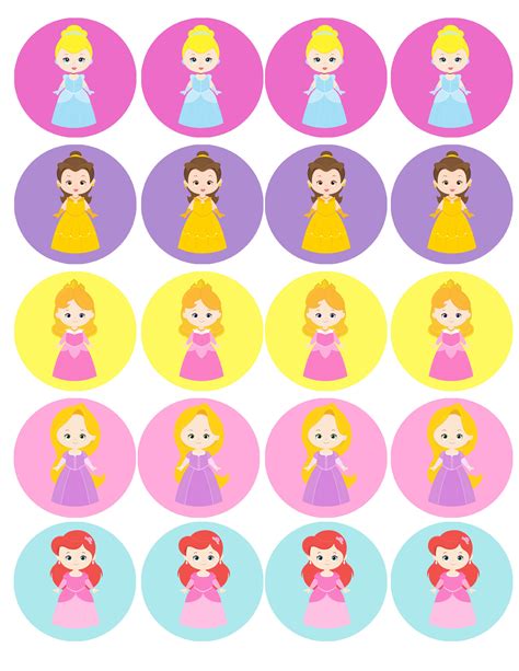 Toppers Princesas Disney Para Cupcakes E Doces 49b