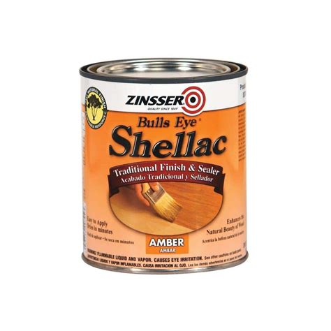 Zinsser 1 Quart Amber Clear Gloss Shellac Traditional Finish And Sealer Waterproofer Sealer