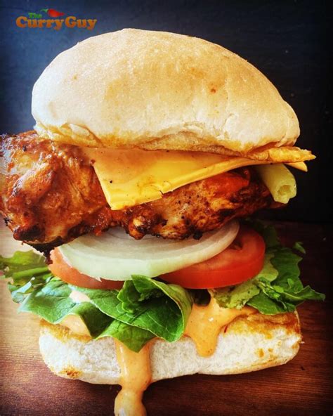 Peri Peri Chicken Burger Recipe THE CURRY GUY