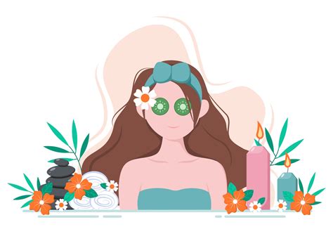 Massage Vector Illustration In Beauty Salon Body Spa Relaxation