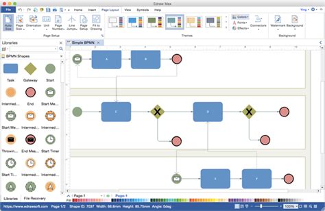 How To Create A Bpmn In Visio Edrawmax Online Images