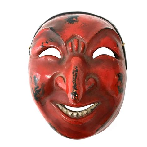 Antique Japanese Bugaku Mask Chikyu Men Feb 16 2019 Housatonic