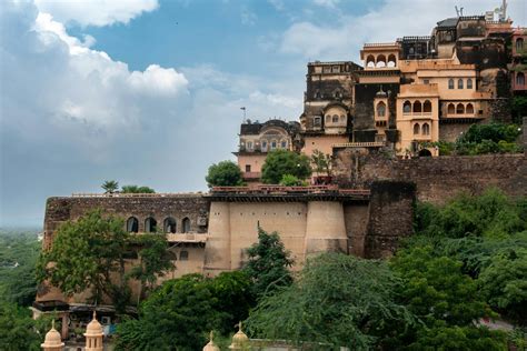 stunning view  neemrana fort  rajasthan  stock photo