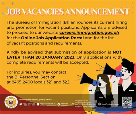 Job Vacancies Bureau Of Immigration Philippines