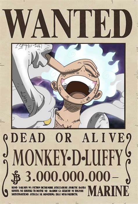 Pin By Marah On Posters One Piece Bounties Luffy Gear