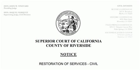 California Superior Court Civil Notice To Party Form - Civil Form 2024