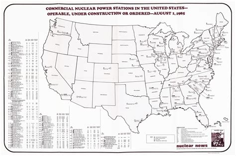 Nuclear Power Stations Map