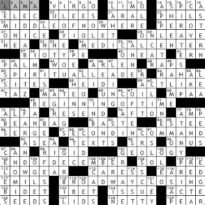 0712-09 New York Times Crossword Answers 12 Jul 09 - NYXCrossword.com