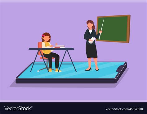 Character flat drawing beautiful female teacher Vector Image