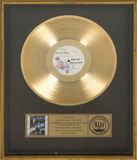 PRINCE "GOLD" RECORD AWARDS - Current price: $1500