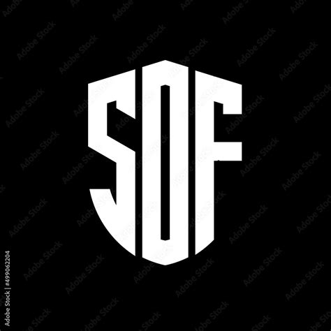 Sdf Letter Logo Design Sdf Modern Letter Logo With Black Background