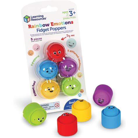 Learning Resources Rainbow Emotion Fidget Poppers Fun Learning