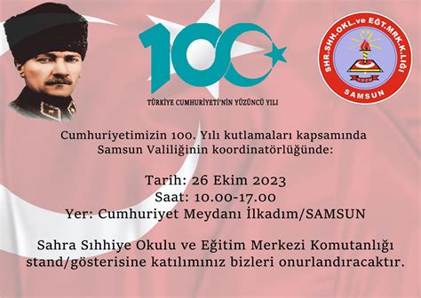 Cumhuriyetimizin 100 Yılı Kutlamaları OMÜ Ondokuz Mayıs Üniversitesi