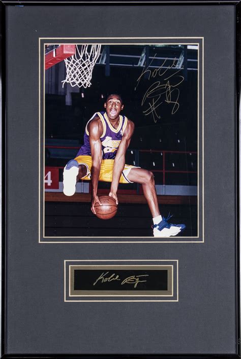 Lot Detail - Kobe Bryant Rookie Era Full Name Signed Photo In 12x18 ...