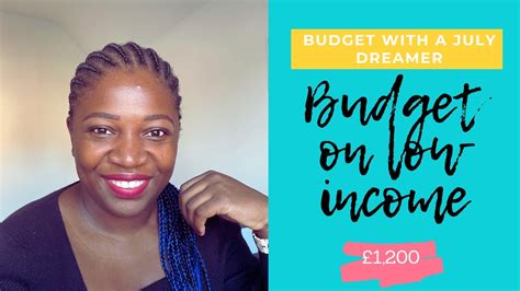 Budgeting On Low Income Uk Budget With A July Dreamer Youtube