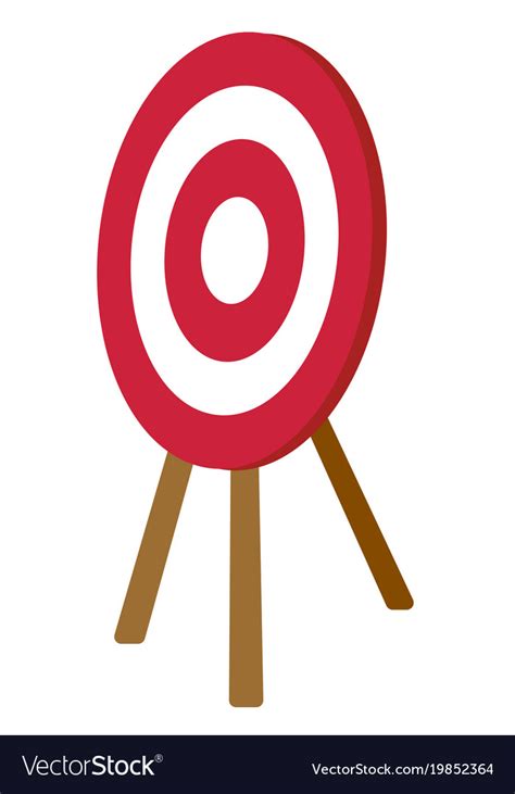 Dart board on stand cartoon Royalty Free Vector Image