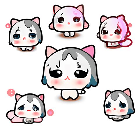 Kawaii Chibi Cartoon Cute Kitten · Creative Fabrica