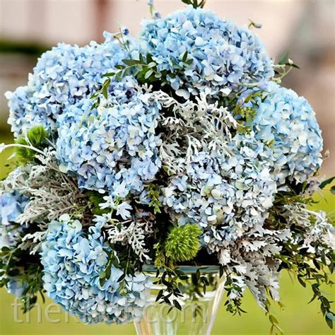 Blue Hydrangea Centerpiece