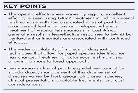 Leishmaniasis: treatment updates and clinical practice guide ...