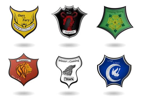 Game of Thrones Vectors with Coats of Arms - Download Free Vector Art, Stock Graphics & Images