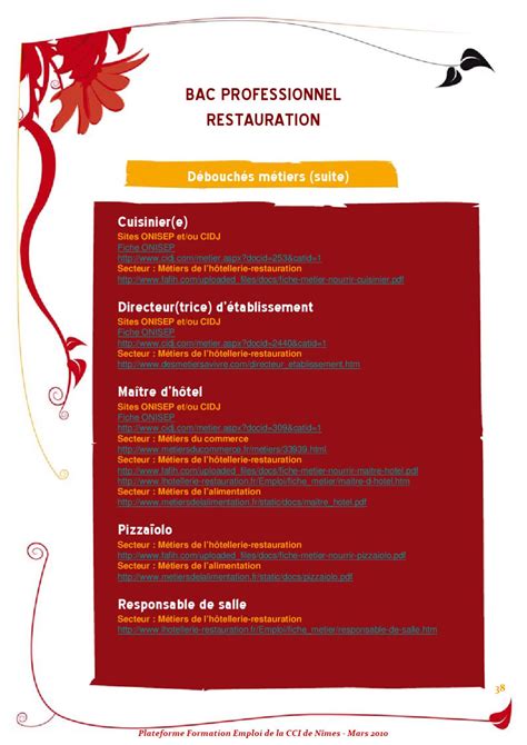 Fiche M Tier Hotellerie