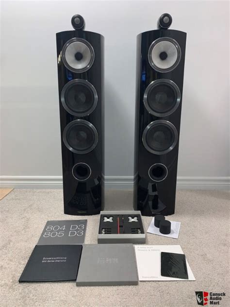 Bowers Wilkins 804 D3 Floor Standing Speakers In Gloss Black Photo