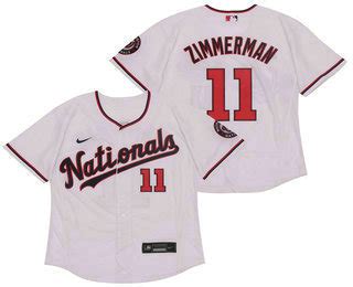 Men's Washington Nationals #11 Ryan Zimmerman White Stitched MLB Flex ...