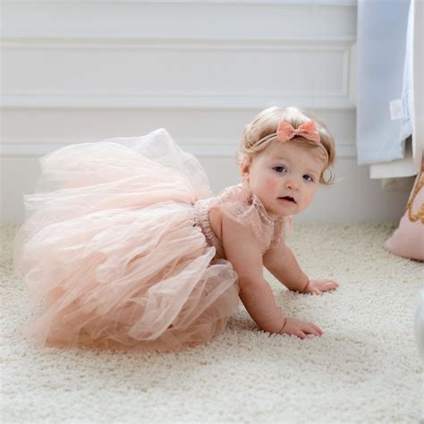 Peach Dress Baby Outfit Tana Lara