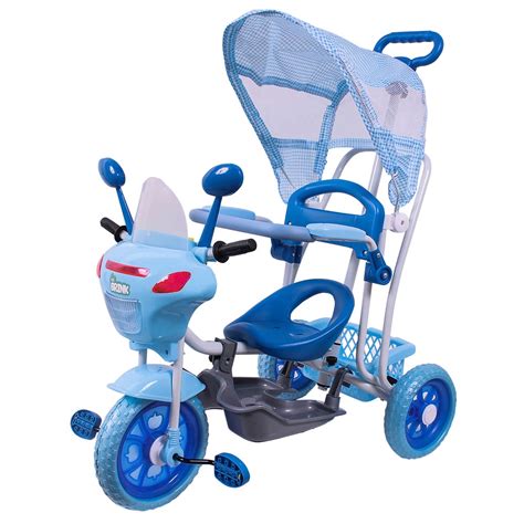 Triciclo Moto Capota Azul Em Passeio E Pedal Belfix Shopee Brasil