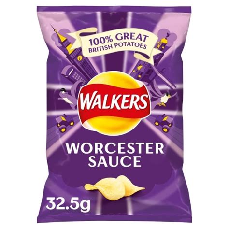 Walkers Worcester Sauce Crisps 325g Tesco Groceries