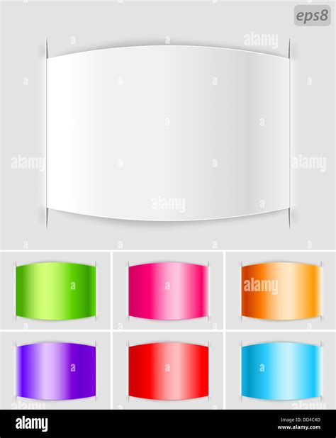 set of blank paper labels with color variations Stock Photo - Alamy