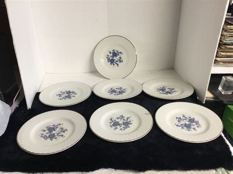 Royal Blue Ironstone Enoch Wedgewood Tunstall Bread Plates Etsy