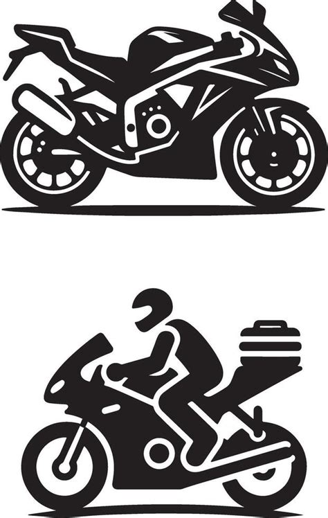 Motor Bike Icon Illustration With White Background Vector Art