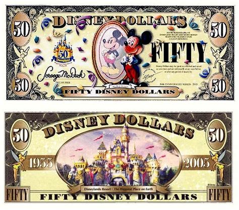 Disney Dollars 35 Pics Disney Money Disney Scrapbook Disney Fun