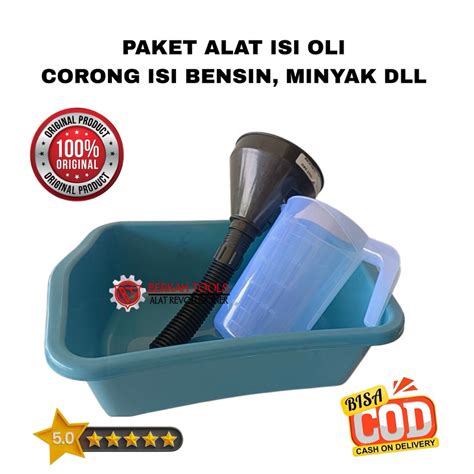 jual alat ganti oli mesin motor mobil paket  gelas takar corong