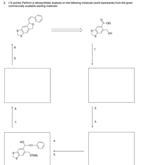 Solved 3 15 Points Perform A Retrosynthetic Analysis On Chegg