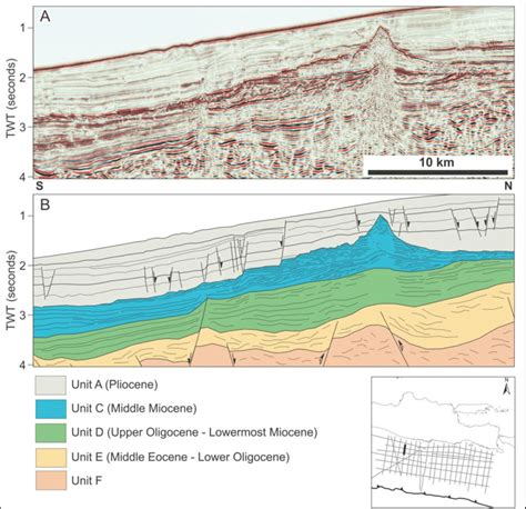 Seismic Section Crossing Carbonate Build Up Of Unit C In The Forearc