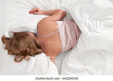 Above View Blonde Sexy Girl Sleeping Stock Photo Edit Now 542540716